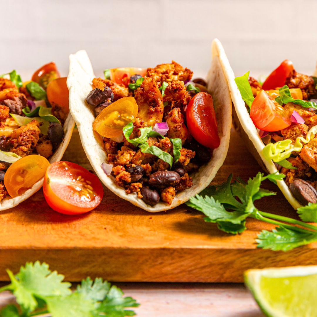 Meatless Friday Tofu Crumble and Black Bean Tacos